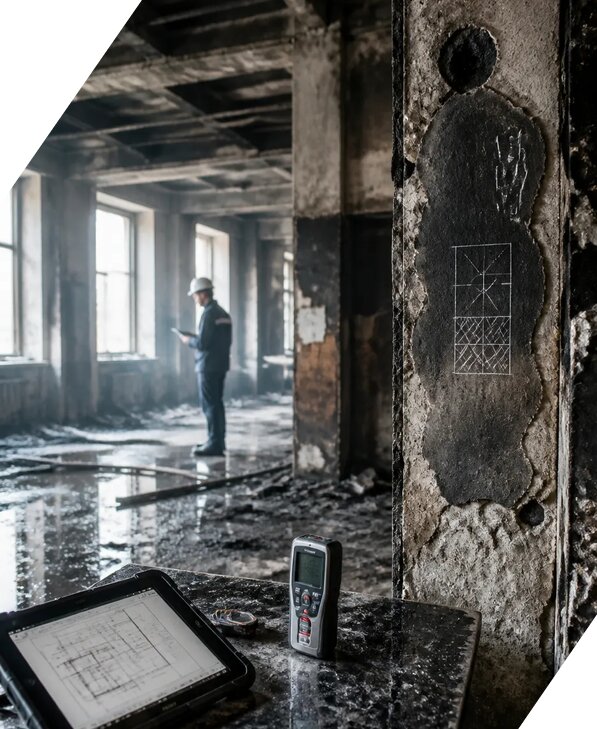 Обследование зданий после пожара в Приморско-Ахтарске от 15207 р. | ЭкспертизаРоссия
