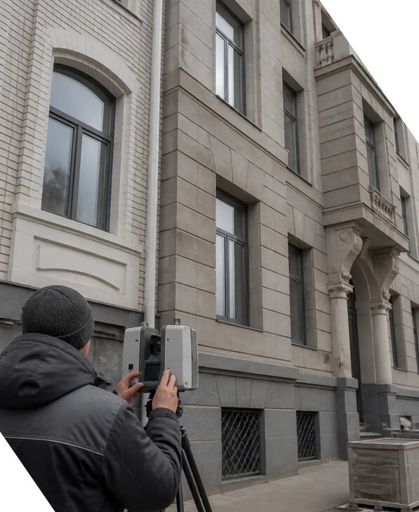Лазерное сканирование фасадов зданий для обследования в Приморско-Ахтарске